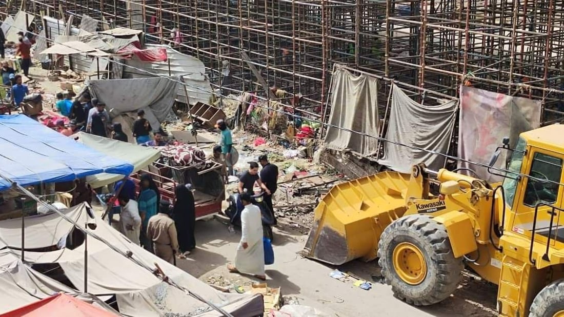 بلا تفاهم.. صور لـ”شفل” السماوة وهو يدمّر كل شيء في طريقه بعد نهاية المهلة