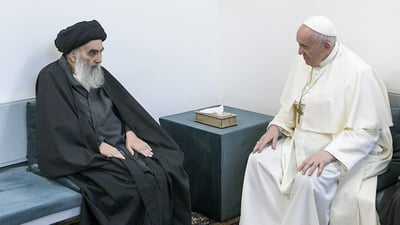 ‘Deeply respected by all’: Iraq’s top Shia cleric Al-Sistani mourns the passing of Pope Francis