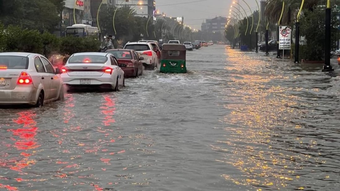 خارطة أمطار اليوم.. غزيرة بديالى والسليمانية وزخات في بغداد وصلاح والأنبار