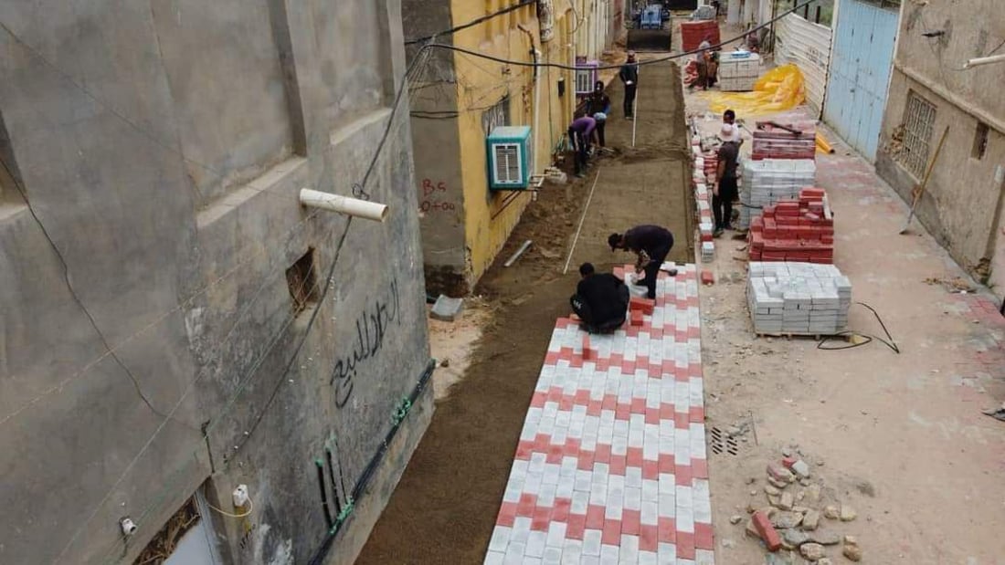 صور من الهندية: تبليط الحمداني اكتمل والأشجار على طول الجزرة حتى شارع طويريج