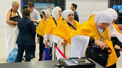 حجاج كركوك يستخدمون المطار الدولي للمرة الأولى.. 6 رحلات إلى جدة والمدينة (صور)