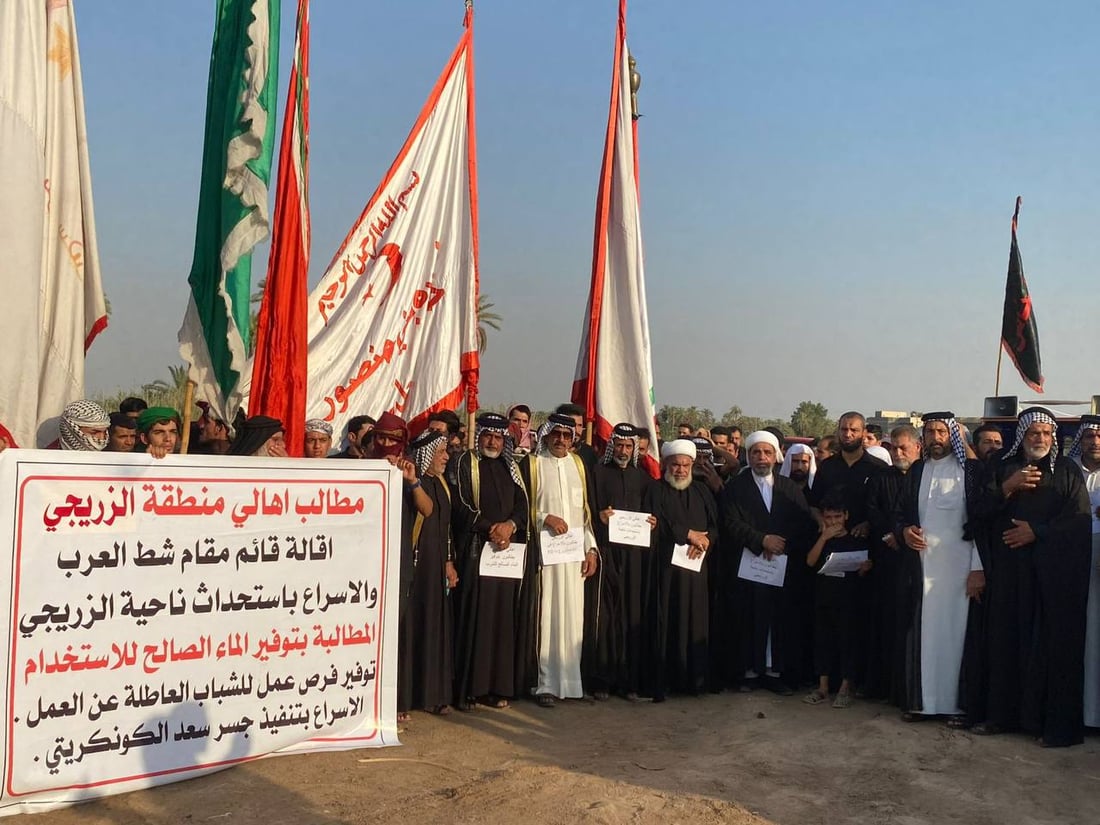 الملوحة تغضب شط العرب: سنغلق طريق حقل الفيحاء إذا لم تنشئوا محطة تحلية