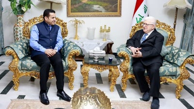 صورة: قاسم الأعرجي في ضيافة فؤاد معصوم للتباحث بالوضع السياسي والأمني