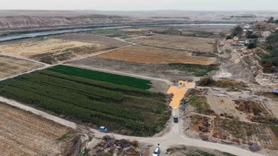 تصوير جوي: الفلاح الراوي اعتمد طريقة مزارع صيني من يوتيوب وترك الذرة معلقة!