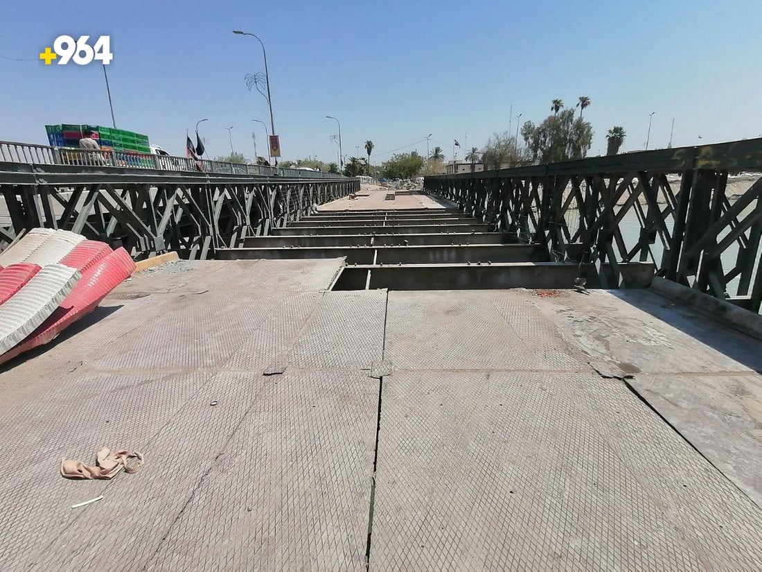 “سيعود للخدمة نهاية العام”.. اتساع شط الحلة منع نقل جسر باب الحسين