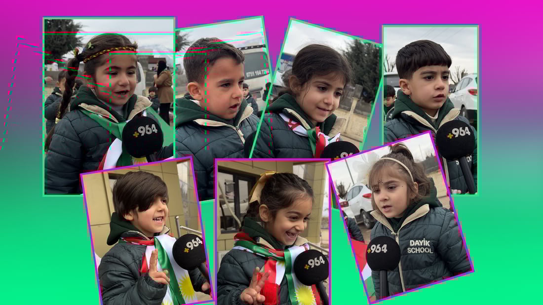 منداڵانی باخچەیەکی ساوایان لە سۆران هەستیان بۆ رۆژئاوا دەردەبڕن