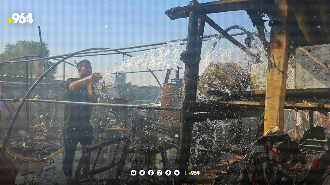 دووەمجارە کەمپی کەپەرتوو دەسوتێت