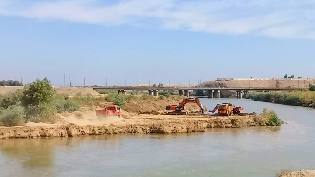 صور: بدأت أعمال توسعة نهر الزاب الأدنى لحماية شمال كركوك من الفيضان