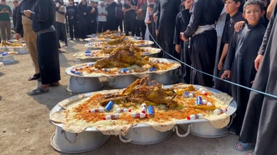 Camel on the menu at Arbaeen tent in Muthanna