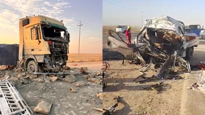Three family members killed in head-on collision on Kirkuk-Tikrit highway