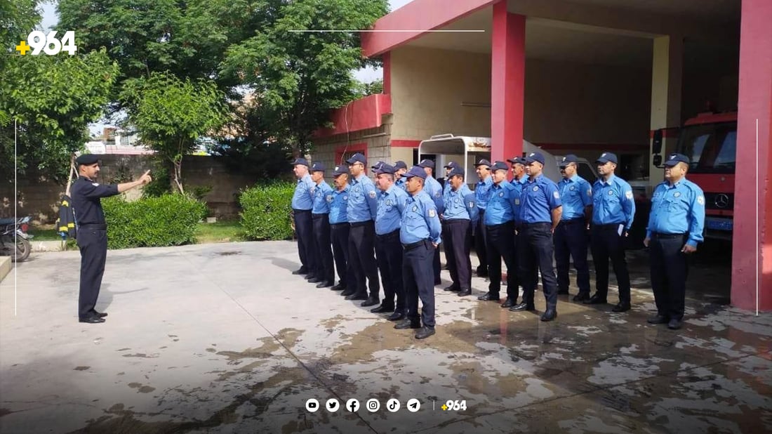 سەرجەم بنکەکانی بەرگری شارستانی سلێمانی سەرقاڵی مەشق و راهێنانن