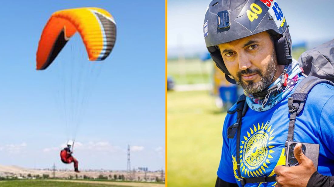 الأدق هبوطاً.. العراقي هزار عزيز يتوّج ببطولة الطيران الشراعي في كازاخستان