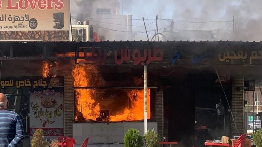 الموصل: حريق يلتهم  40% من مطعم طربوش بالجانب الأيسر