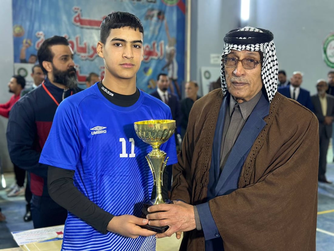 صور: موهبة الديوانية يتغلب على الدغارة ويتوج بكأس العراق للناشئين بكرة الطائرة