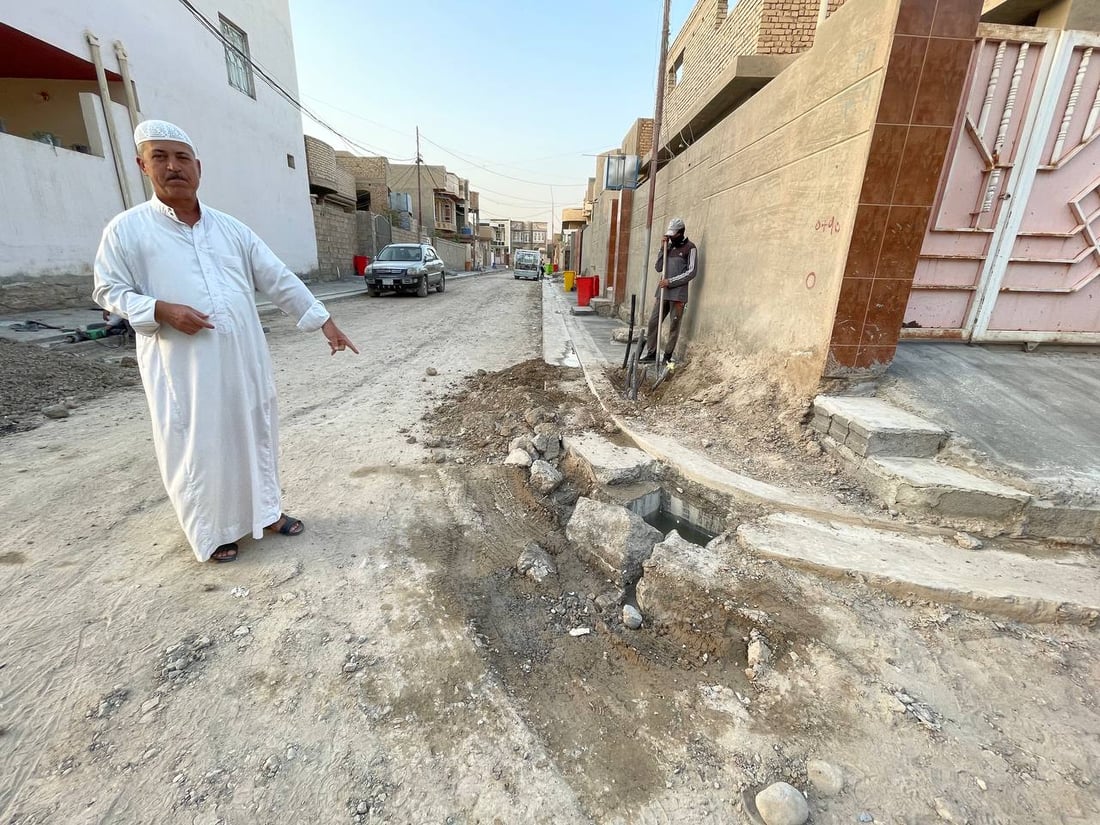 الفلوجة: الكيبل الضوئي يؤخر تبليطاً انتظره حي الوحدة 18 عاماً