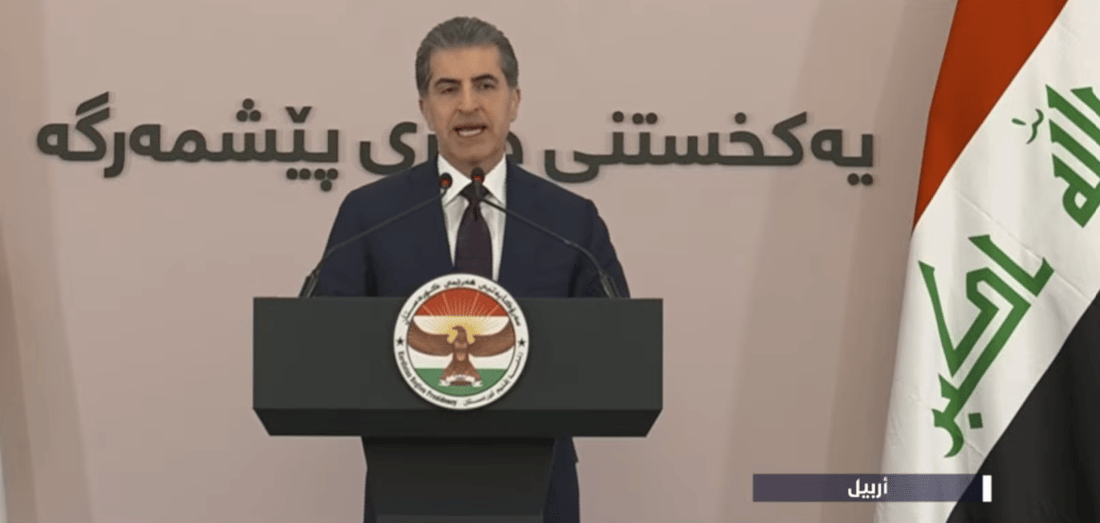 مباشر.. مراسم الإعلان الرسمي لتوحيد البيشمركة بحضور رئيسي الإقليم والحكومة