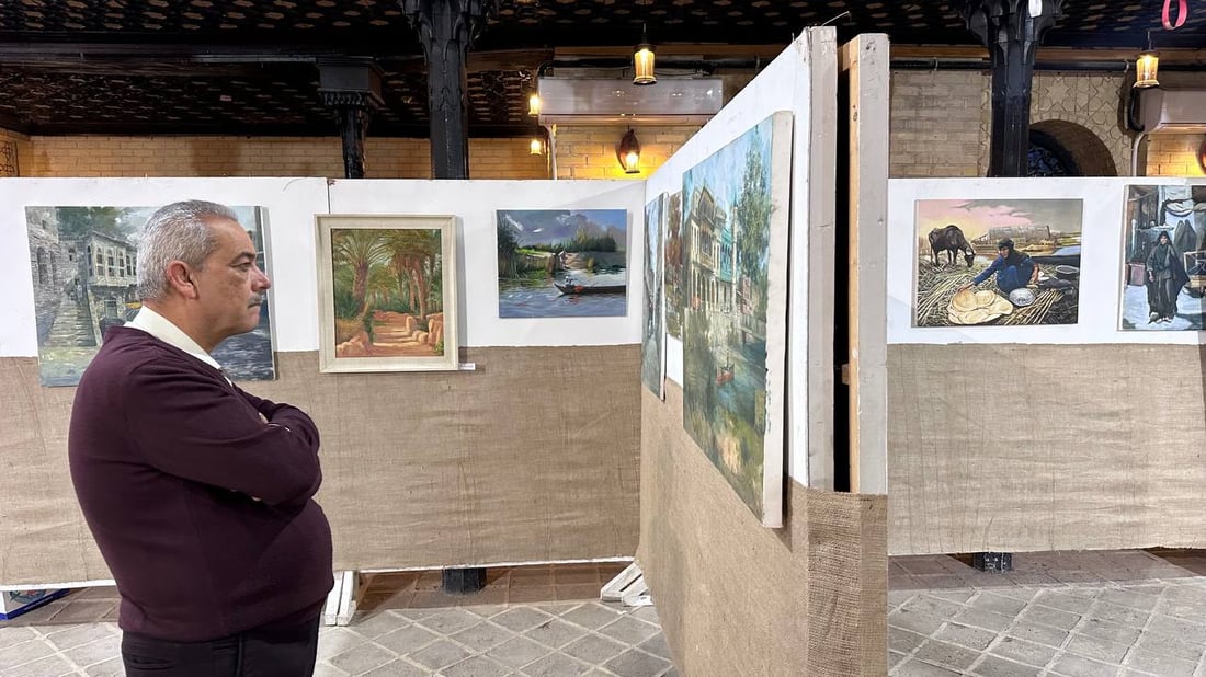 38 لوحة تشكيلية بفرشاة رسامي البصرة.. توثق معالم المدينة الشاخصة والمندثرة