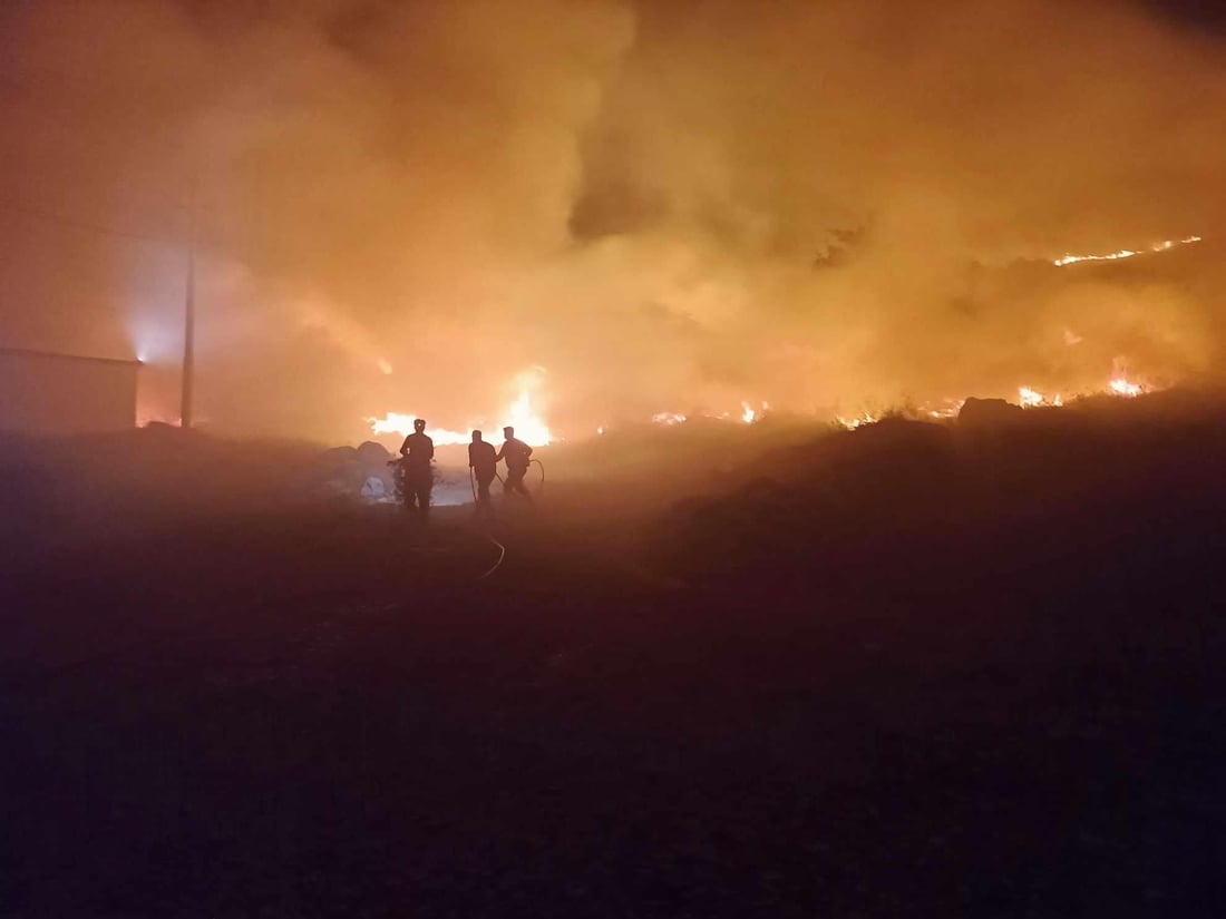 ئاگرێکی گەورە لە سنووری قەزای حاجیاوا کەوتووەتەوە