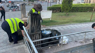 هێشتا ناوەڕاستی رۆژە و 30 تۆن زبڵ لە پارکەکانی هەولێر هەڵگیرایەوە