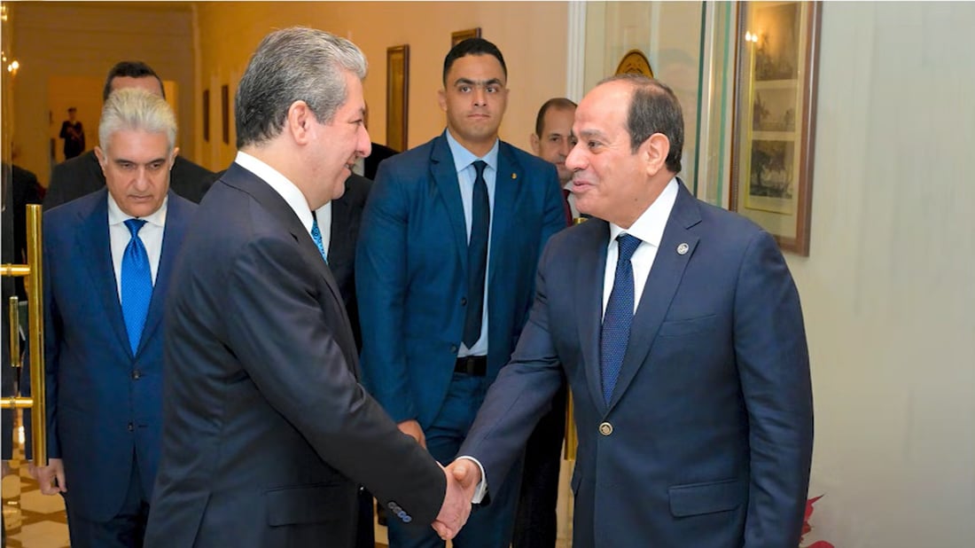 سەرۆكی میسر لە کۆبونەوەی لەگەڵ سەرۆکی حکومەتی هەرێم “پشتیوانی یەکپارچەیی عێراقی دەکەین”