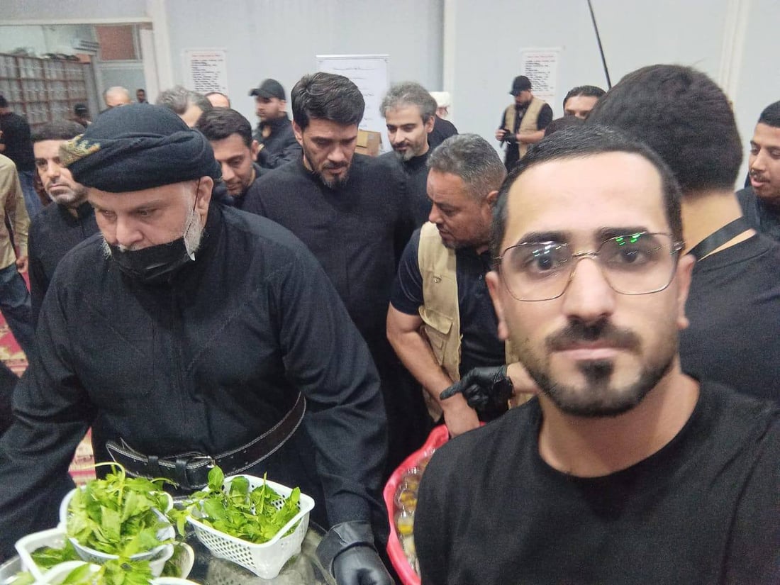 فيديو: الصدر يوزع الرياحين على زوار الحنانة هذه الليلة