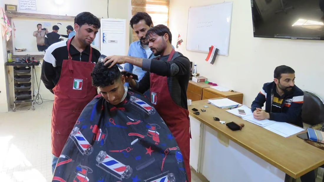 Basra vocational training institute launches barbering course