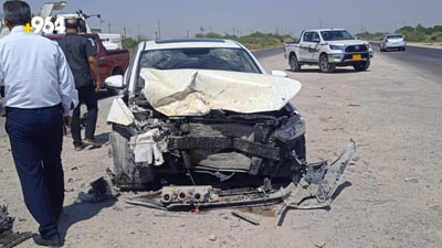 سائق متهور دمر “ألنترا” وخلف 4 إصابات على طريق الغراف والشطرة (صور)