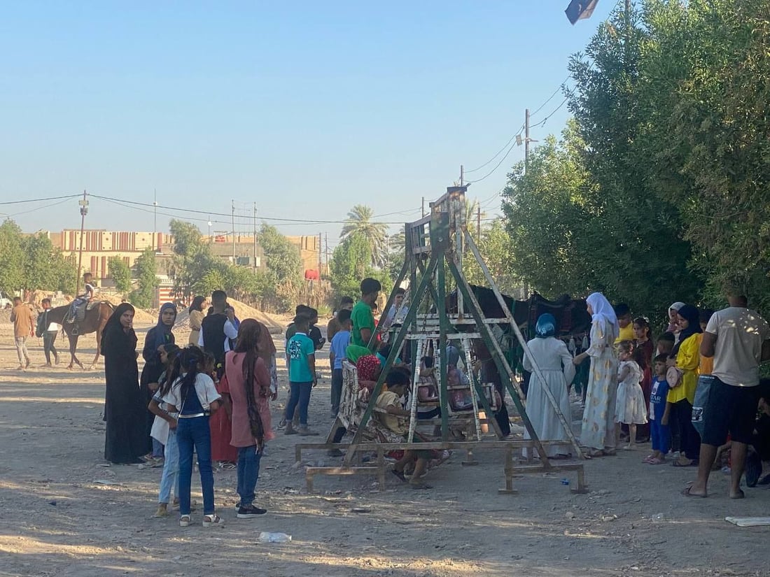 صور: خيول للإيجار ودراجات ودواليب تفرح أطفال الهاشمية في بابل