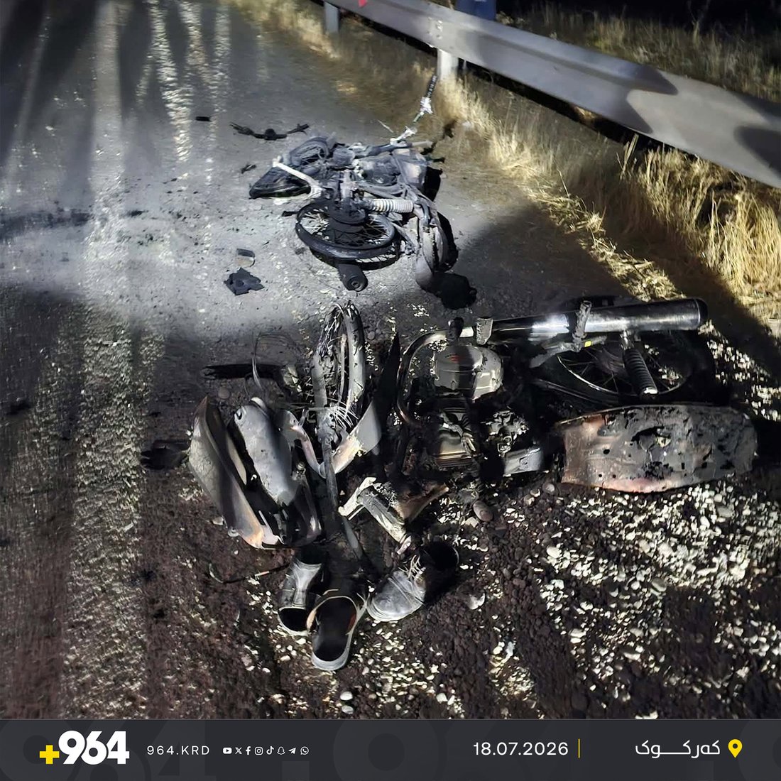 لە رووداوێکی سەختی هاتوچۆدا لەسەر رێگای تەقتەق ــ کەرکوک گەنجێک گیانی لەدەستدا
