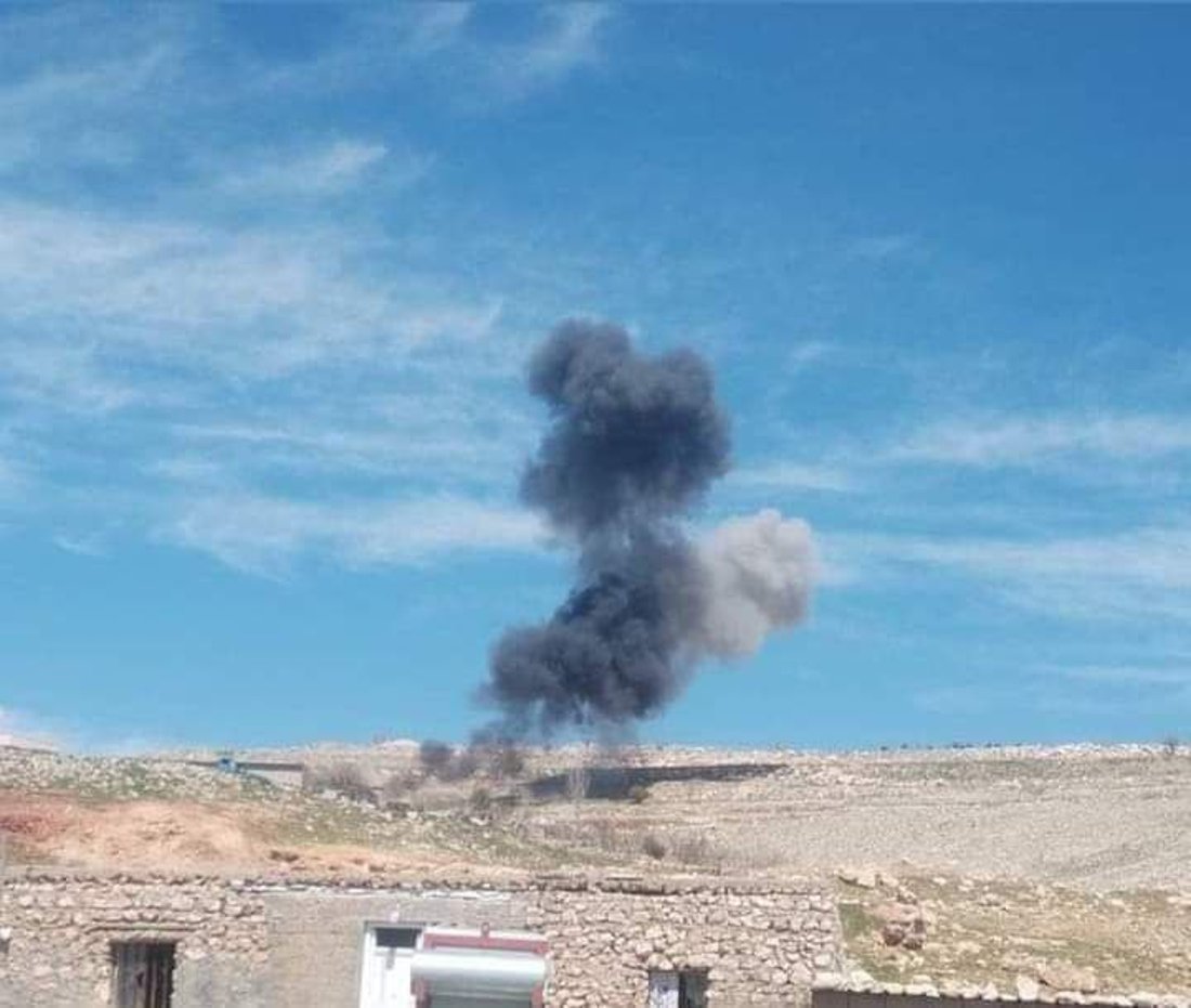 صور: ضربة جوية تركية في سنجار