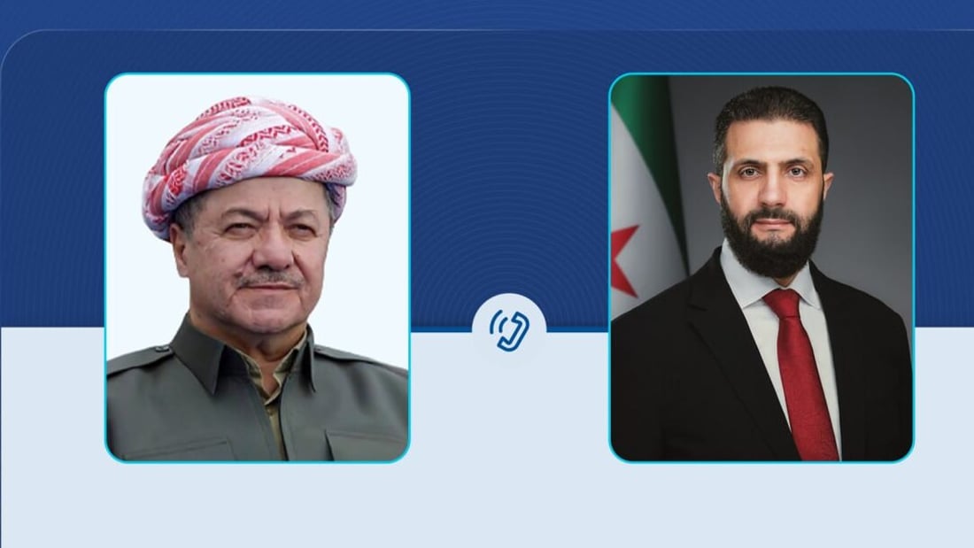 الشرع يتصل بالبارزاني بعد توقيع الاتفاق مع “قسد”