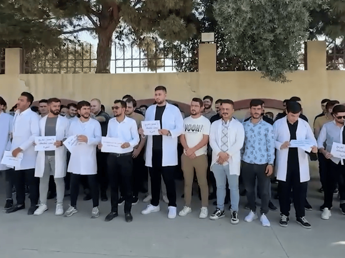 Medical graduates protest in Mosul over job allocations