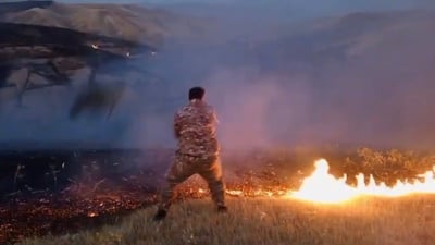 ئاگرەکەی عازەبان و گوڵان و وازۆڵ کۆنترۆڵکرا 