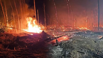 شەش کاتژمێرە گوندی قەرەولا دەسووتێ و تا ئێستا کۆنتڕۆڵ نەکراوە