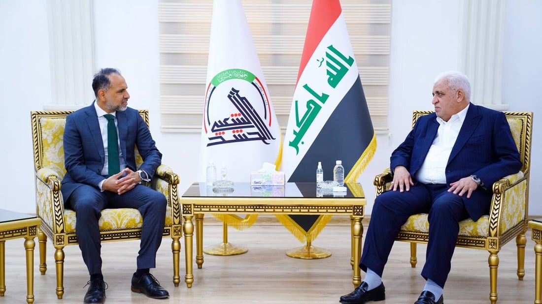 رئيس الحشد يناقش مع سفير بريطانيا الأوضاع في المنطقة وضرورة خفض التوترات