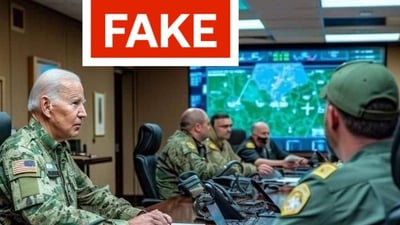 Fact checking the fake image of President Biden