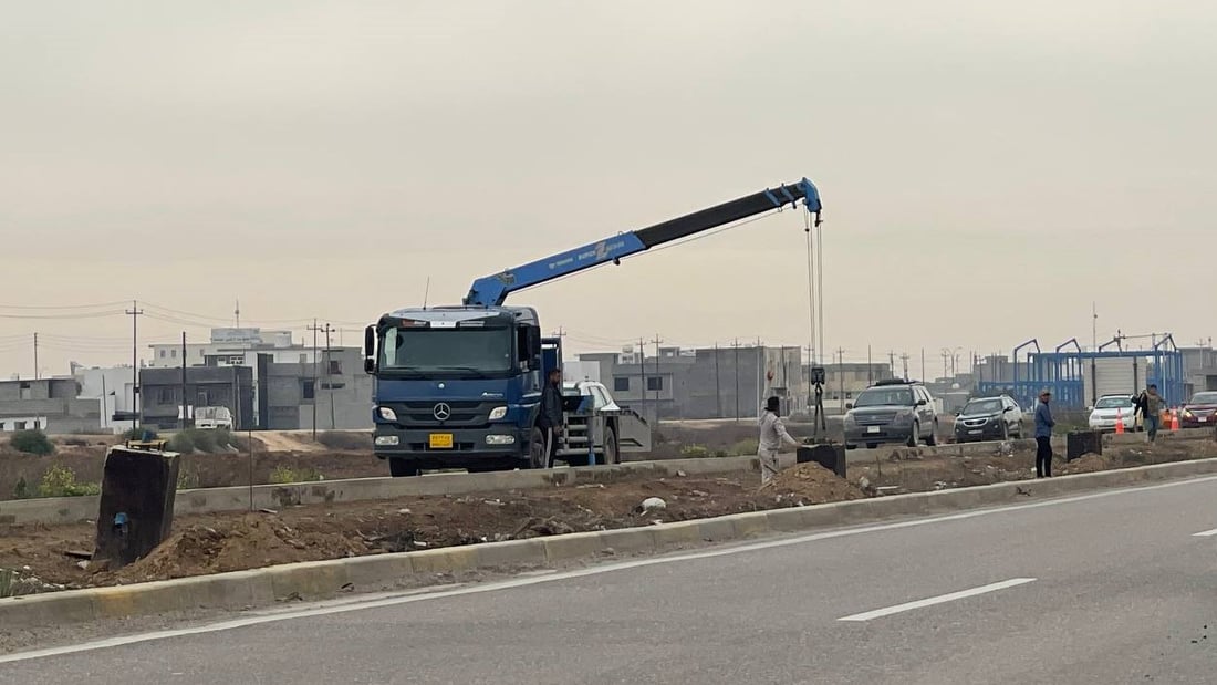 ديالى تريد القضاء على الحوادث والظلام.. المباشرة بإنارة طريق بعقوبة – الخالص (صور)