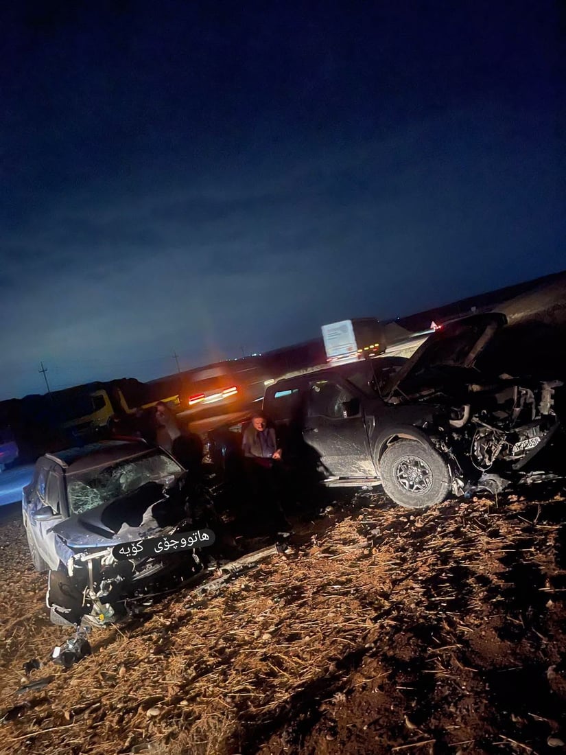 لە رێگای کۆیە بۆ هەولێر دوو ئۆتۆمبێل پێکیاندادا و 11 کەس برینداربوون