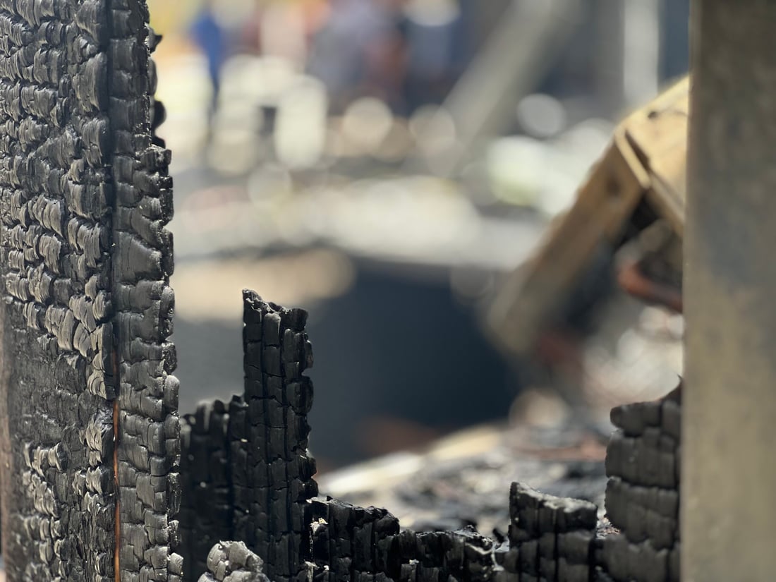 ئاگرەکەى جادەى غەزالى سێ کۆشکى سووتاند