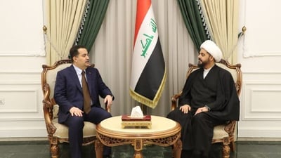 السوداني يزور الخزعلي.. تشديد على وحدة وتماسك قوى الإطار