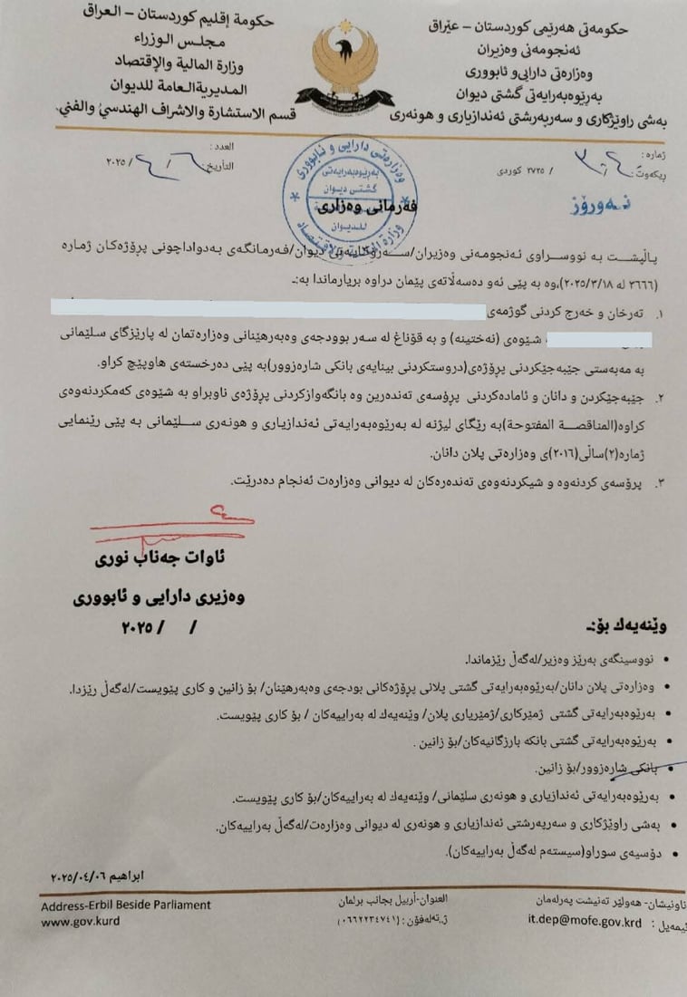 لە شارەزوور باڵەخانەیەکی مۆدێرن بۆ بانک دروست دەکرێ