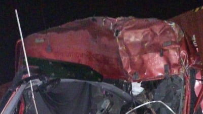 سفوان: اصطدام بين تريلة وأخرى يخلف قتيلاً.. والشرطة تبحث عن سائق هارب