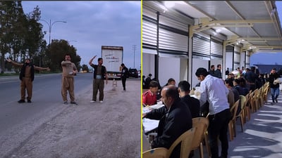 أهل جمجمال يقدمون الإفطار على درب المسافرين إلى بغداد والعائدين منها