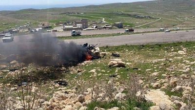 صور: ضربة جوية تركية في سنجار