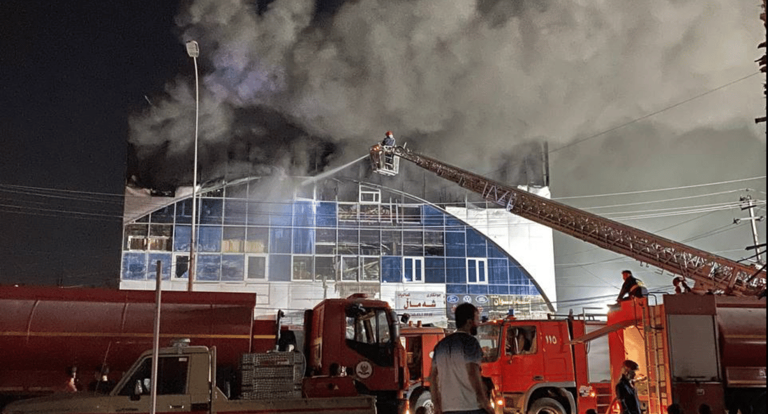 Fire ravages Erbil auto accessories complex, taking eight hours to contain