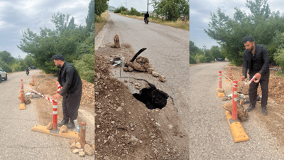 لەسەر رێگای هەڵەبجە – هەورامان چاڵێکی گەورە دروستبووە