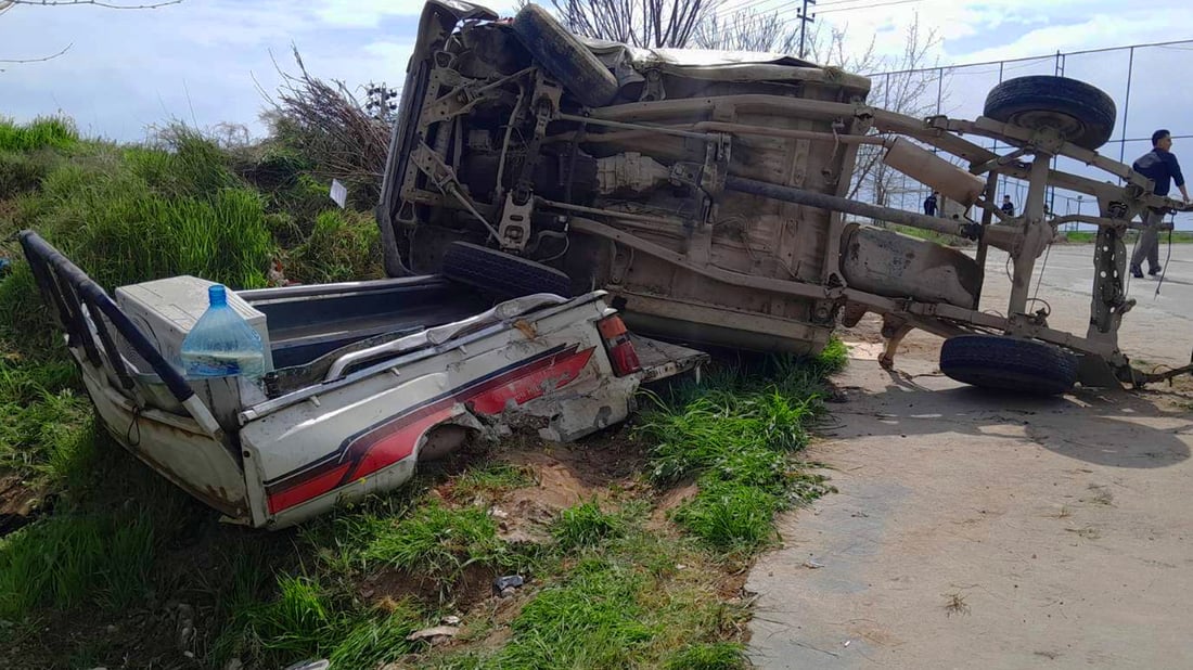 پیکابێک وەرگەڕا و کەسێک گیانى لەدەستدا