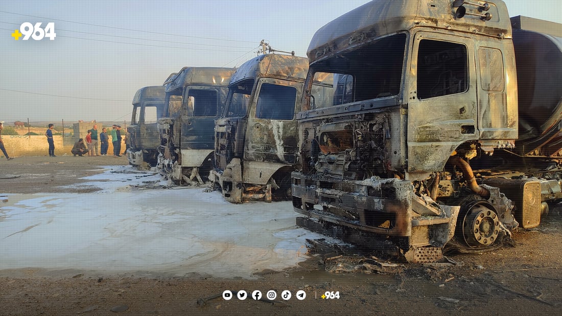 لە قەرەهەنجیر بەنزینخانەیەک و دوو تانکەر سووتەمەنی گڕیان گرتووە