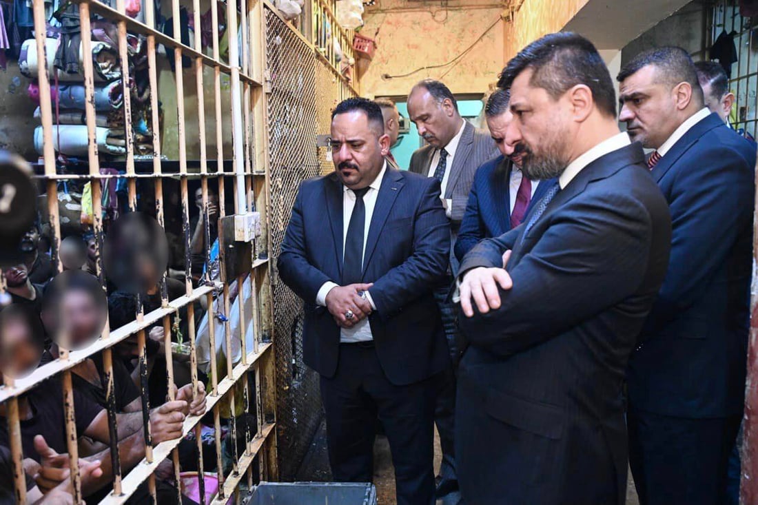 وزير العدل وصل ليلاً وتفقد السجناء والحرس.. صور من سجن البصرة المركزي