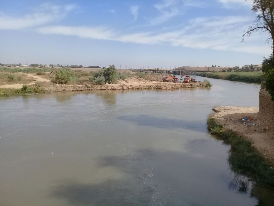 صور: بدأت أعمال توسعة نهر الزاب الأدنى لحماية شمال كركوك من الفيضان